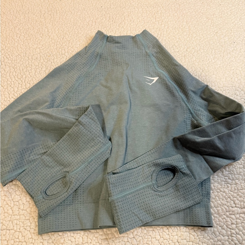 Gymshark Teal Long Sleeve Workout Top